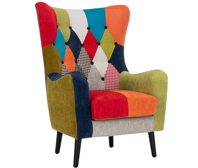 Conforama Sillón CIRCO estampado patchwork Precios de Black Friday