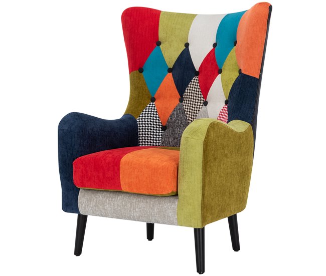 Conforama Sillón CIRCO estampado patchwork Precios de Black Friday