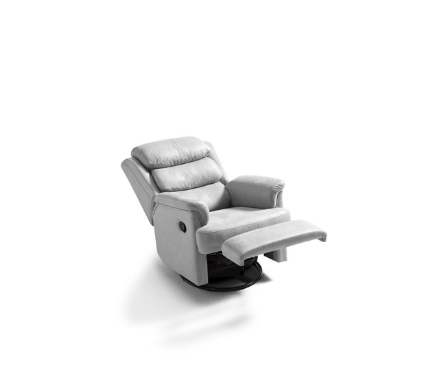 Conforama Sillón relax manual Giratorio NAEL gris claro Libre de impuestos