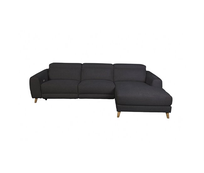 Conforama Chaise longue relax BELFAST derecha color antracita