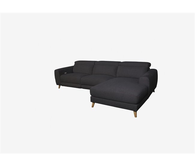 Conforama Chaise longue relax BELFAST derecha color antracita Oferta exclusiva