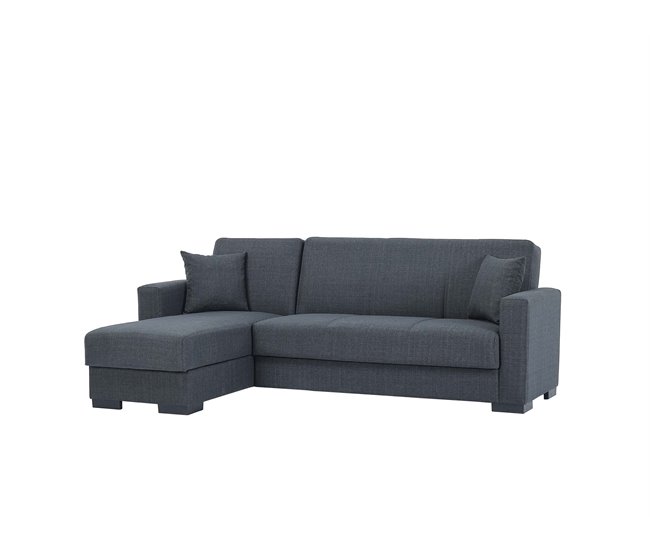 Conforama Chaise longue ANGELO cama reversible color gris Última moda