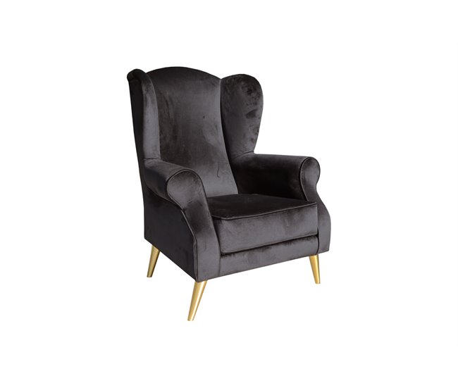 Conforama Sillón FLORENCIA decorativo color negro Descuento por venta flash