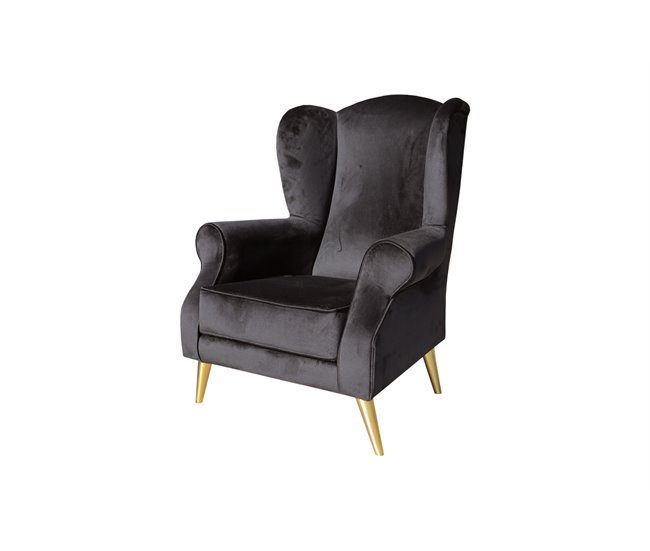 Conforama Sillón FLORENCIA decorativo color negro Descuento por venta flash