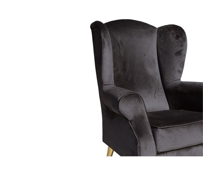 Conforama Sillón FLORENCIA decorativo color negro Descuento por venta flash