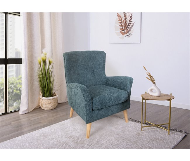 Conforama Sillón FLORENCIA decorativo color azul Ofertas de temporada