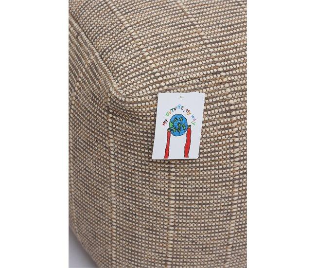Conforama Puff algodón KAMAU cuadrado marron 45x45cm Rebajas de fin de temporada