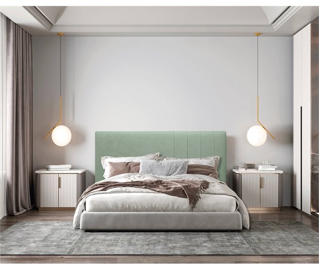 Conforama Cabecero NILO tela azul 160x75cm Los más vendidos