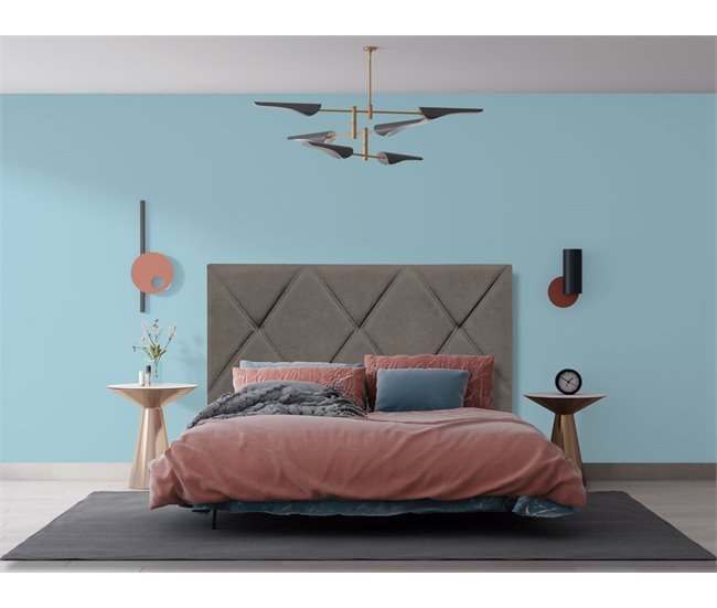 Conforama Cabecero PORTO piel sintética verde oscuro 160x120cm Descuento
