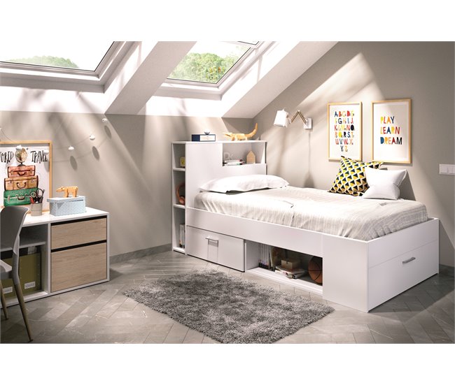 Conforama Cama compacta 90X190 con cajones LANKA Liquidación