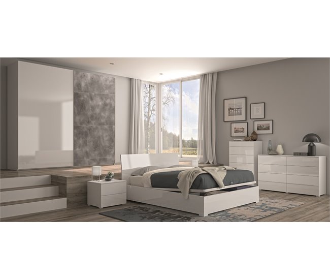 Conforama Cama abatible CAPRI 150 x 190 de color blanco lacado Oferta especial