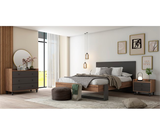 Conforama Cómoda con 3 cajones fabricada en melamina MALTA Precio de fábrica