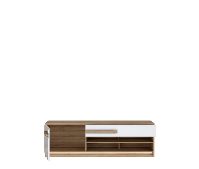 Conforama Mueble tv 1 puerta 1 cajón MONTREAL blanco Solo queda un día