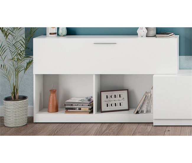 Conforama Compacto TV ASPEN blanco 260cm Superdescuento