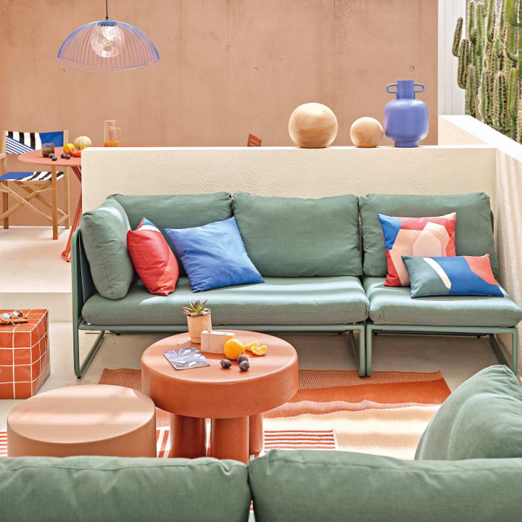 Maisons du Monde Carilo - Sofá de jardín de 2 plazas en verde azulado Ofertas de temporada