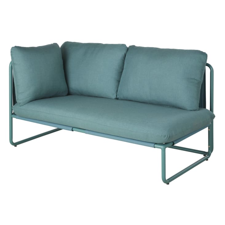 Maisons du Monde Carilo - Sofá de jardín de 2 plazas en verde azulado Ofertas de temporada
