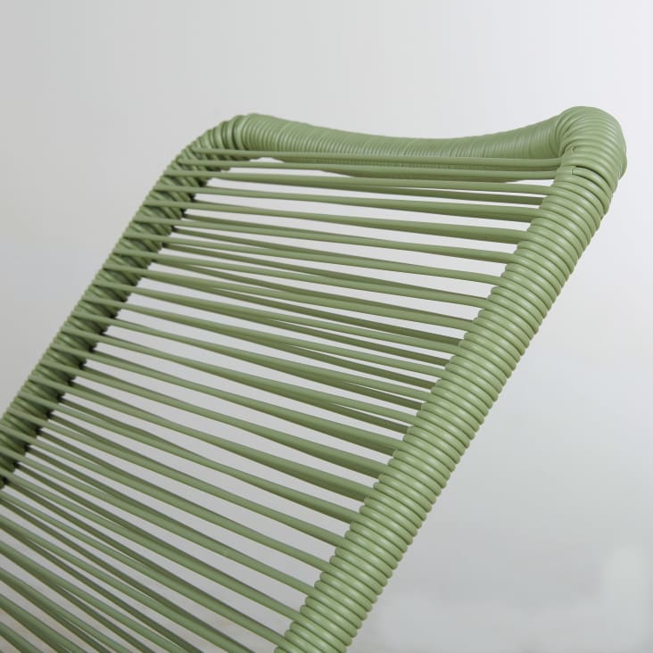 Maisons du Monde Uvita - Conjunto de 2 sillones de exterior de resina reciclada y mesa baja de acero verde En línea