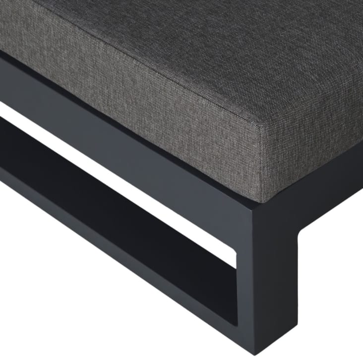 Maisons du Monde Thetis - Salón de jardín de 5 plazas de aluminio gris antracita y mesa a juego Rebajas
