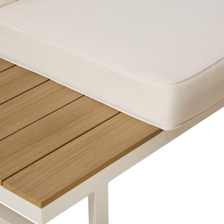 Maisons du Monde Limassol - Salón de jardín de 5 plazas de aluminio beige con cojines beige Venta caliente