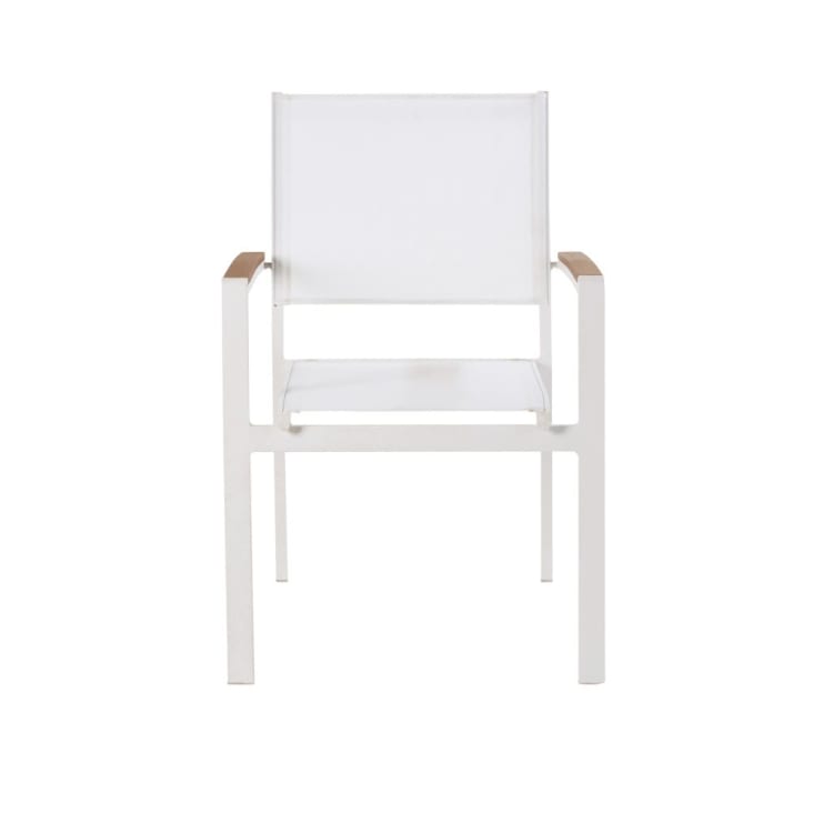 Maisons du Monde Fuji - Silla de jardín de aluminio blanco Liquidación