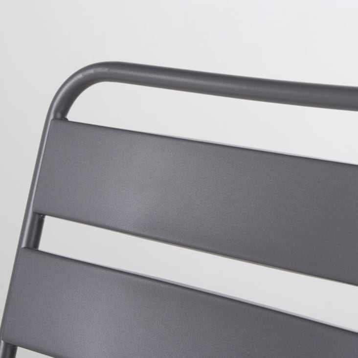 Maisons du Monde Belleville - Silla de jardín plegable de metal gris antracita (x2) COMPRAR AHORA