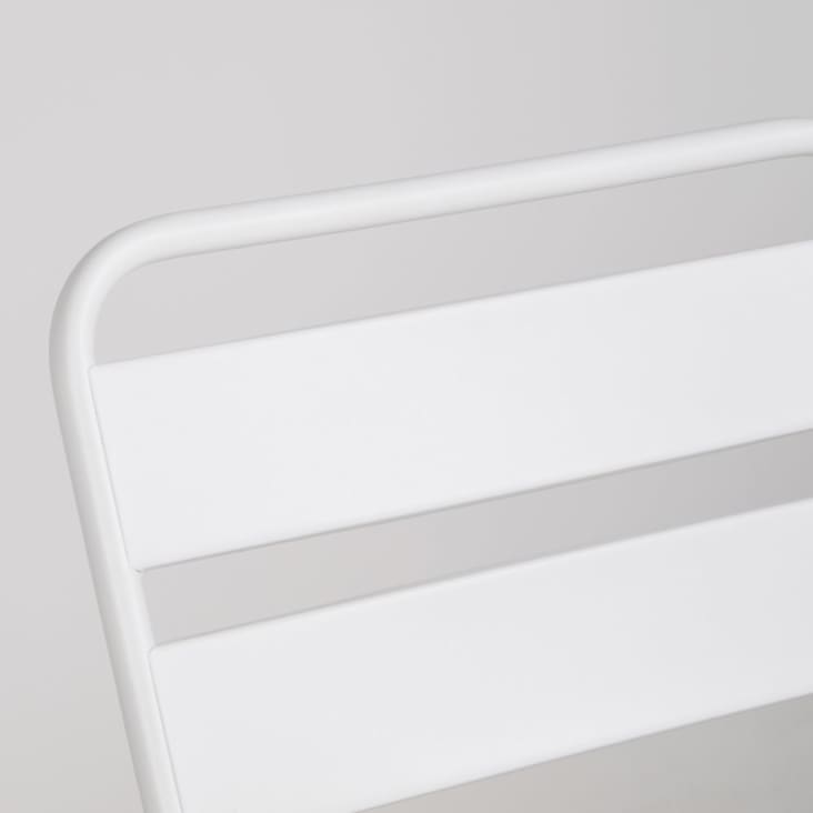 Maisons du Monde Belleville - Silla de jardín plegable de metal blanco (x2) ÚLTIMAS EDICIONES