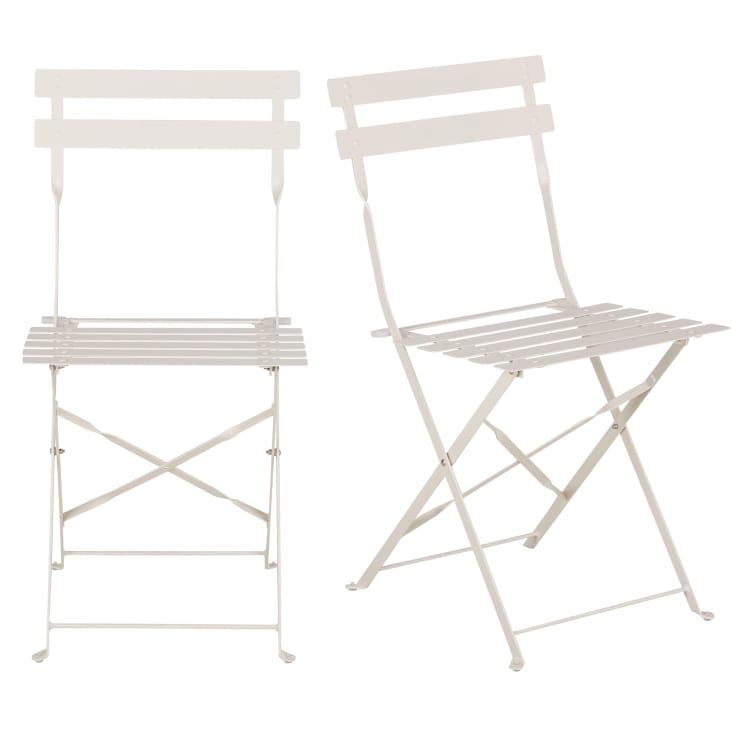 Maisons du Monde Guinguette - Set de 2illas de jardín plegables de metal color arcilla Último día
