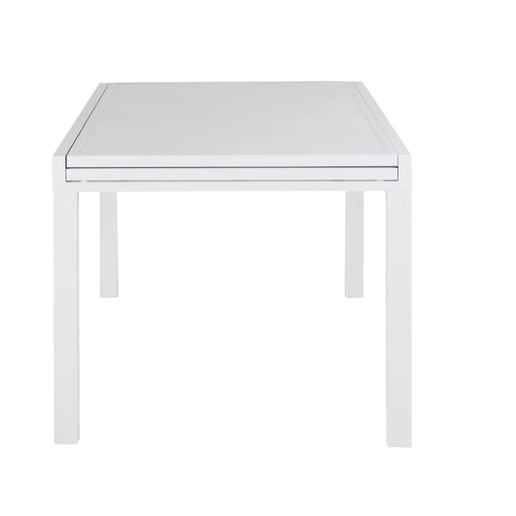 Maisons du Monde Extenso - Mesa de jardín extensible de aluminio blanco para 6/12 personas L. 135/270 Superdescuento