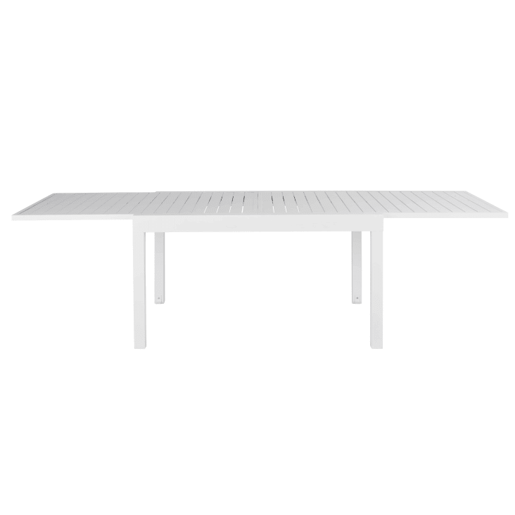 Maisons du Monde Extenso - Mesa de jardín extensible de aluminio blanco para 6/12 personas L. 135/270 Superdescuento