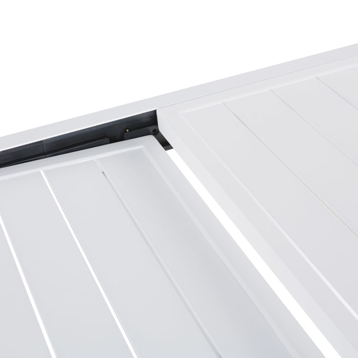 Maisons du Monde Extenso - Mesa de jardín extensible de aluminio blanco para 6/12 personas L. 135/270 Superdescuento