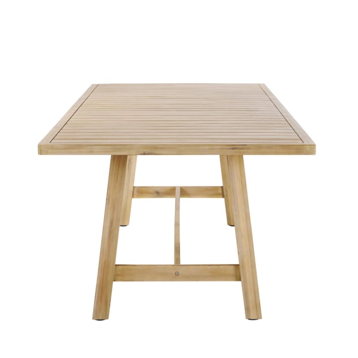 Maisons du Monde Barcares BUSINESS - Mesa profesional de acacia efecto teca blanca 6/8 personas 230 cm Envío internacional gratuito