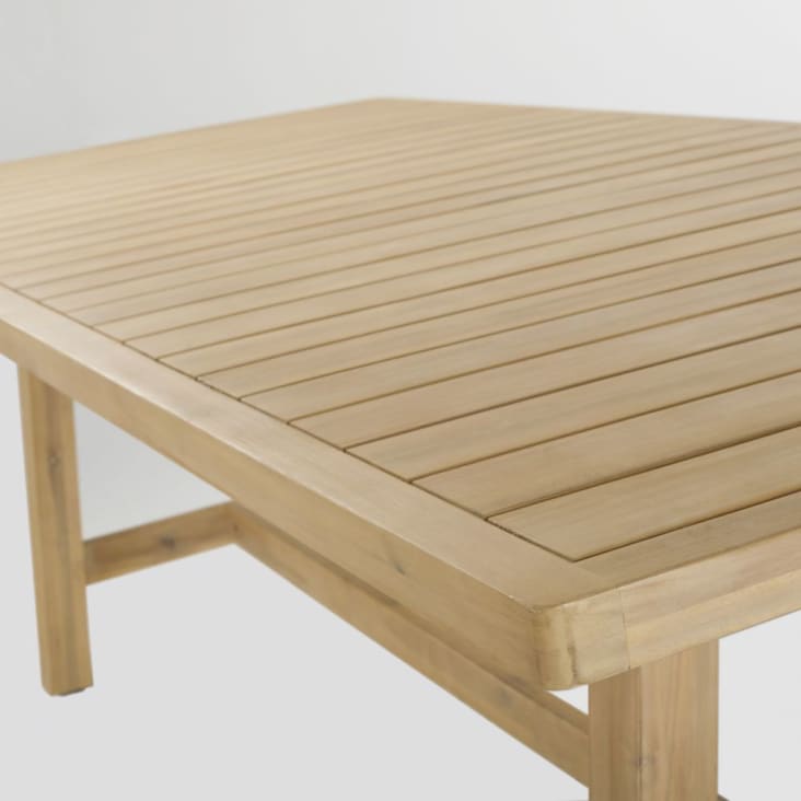 Maisons du Monde Barcares BUSINESS - Mesa profesional de acacia efecto teca blanca 6/8 personas 230 cm Envío internacional gratuito