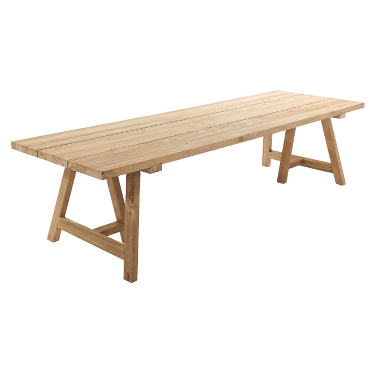 Maisons du Monde Tecka - Mesa de jardín de teca reciclada 12/14 personas L.300 Precios de Black Friday