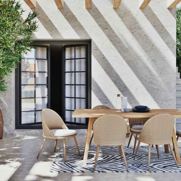 Maisons du Monde Boréal - Mesa de jardín de acacia maciza para 6/8 personas L.180 Descuentos del mes