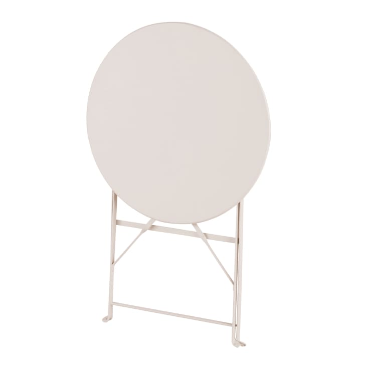 Maisons du Monde Guinguette - Mesa de jardín redonda plegable de acero para 2 personas D60 cm Última moda