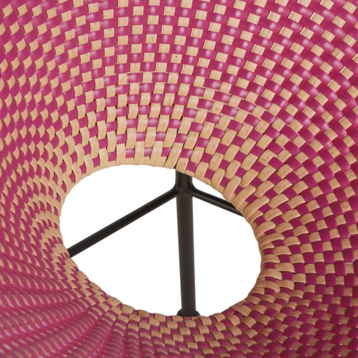 Maisons du Monde Cobie - Silla de jardín de acero negro y resina reciclada en rosa y beige Outlet online