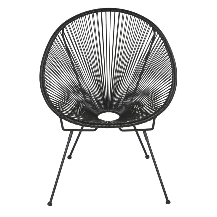 Maisons du Monde Copacabana - Sillón de jardín redondo de resina negra Gran oferta