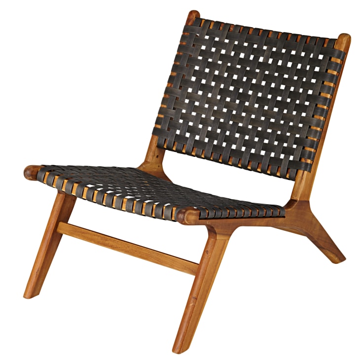 Maisons du Monde Nairobi - Silla de jardín de acacia maciza y resina trenzada