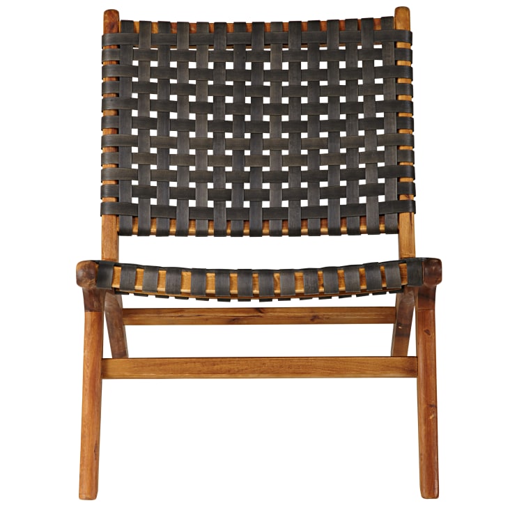 Maisons du Monde Nairobi - Silla de jardín de acacia maciza y resina trenzada Rebajas baratas