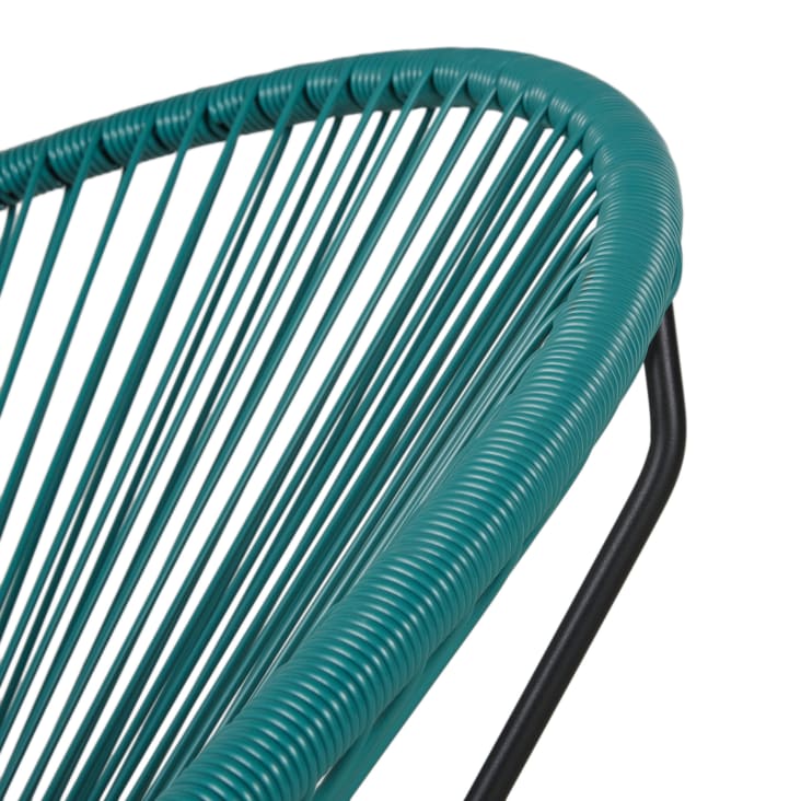 Maisons du Monde Copacabana - Silla de exterior redonda de acero negro y resina color verde Mejor oferta