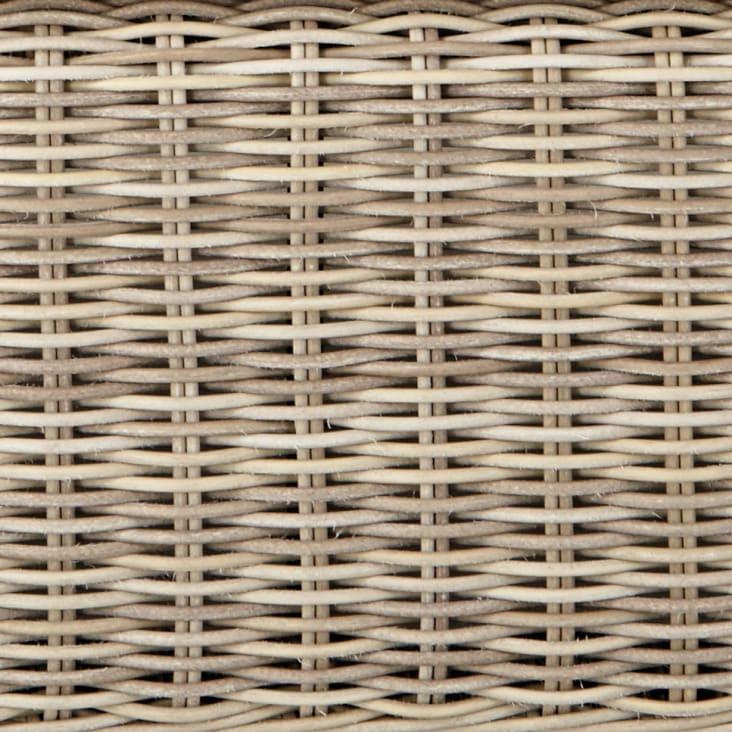 Maisons du Monde Sardaigne - Sillón de jardín de resina trenzada en beige y cojines reciclados crudo COMPRAR AHORA