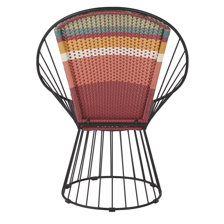 Maisons du Monde Marambaia - Sillón de jardín de resina trenzada multicolor y hierro negro Últimos 2 días