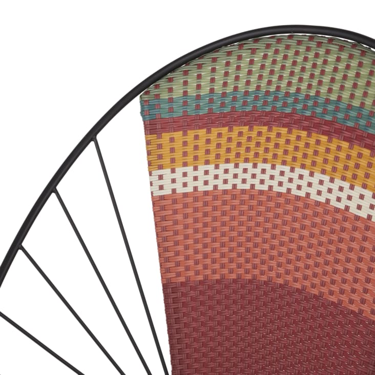 Maisons du Monde Marambaia - Sillón de jardín de resina trenzada multicolor y hierro negro Últimos 2 días