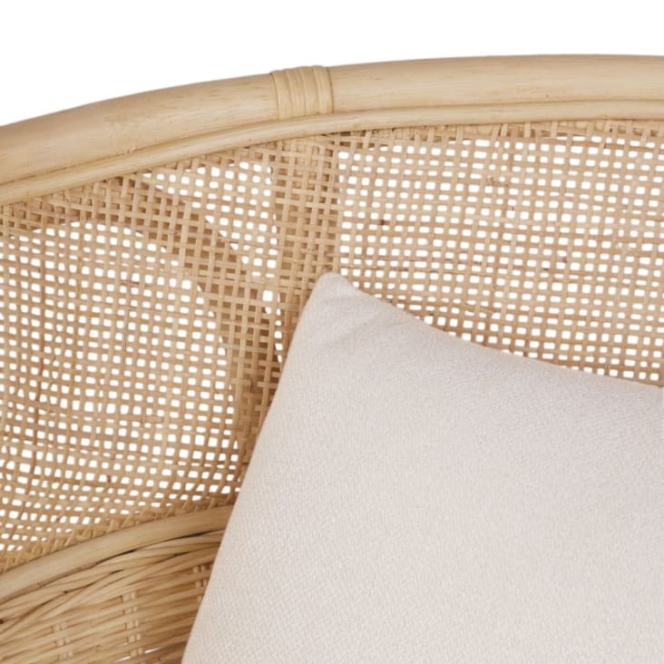 Maisons du Monde Marsa Business - Sillón profesional en color crudo y ratán beige Solo hoy