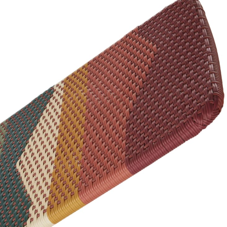 Maisons du Monde Copacabana - Tumbona de resina trenzada multicolor y acero en negro Promoción trimestral