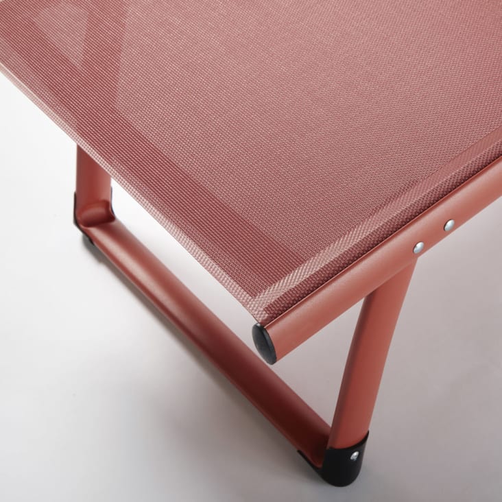 Maisons du Monde Hurghada - Tumbona de aluminio y tela plastificada terracota Solo queda un día