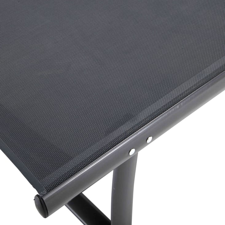 Maisons du Monde Hurghada - Hamaca de aluminio y tela plastificada antracita Envío internacional gratuito