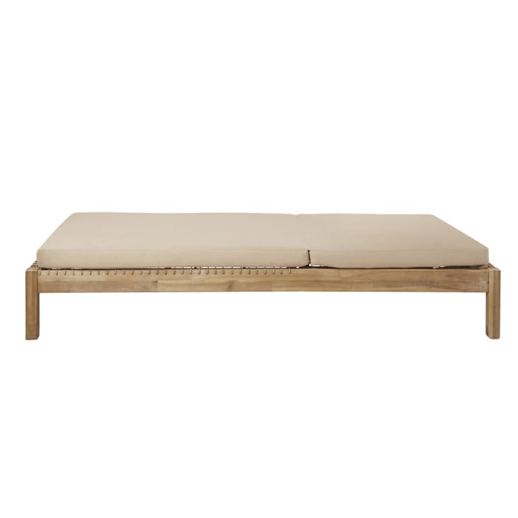 Maisons du Monde Maupiti - Hamaca de resina trenzada y tela marrón claro Ofertas especiales