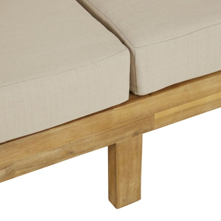 Maisons du Monde Maupiti - Cama con dosel de exterior de resina trenzada y tela marrón claro Grandes ahorros