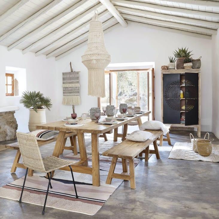 Maisons du Monde Tecka - Banco de jardín de teca reciclada L.300 2025
